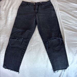 Black distressed jeans